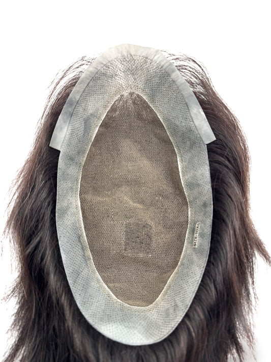 Full French Lace Hairpiece for Men – Lightweight & Realistic B