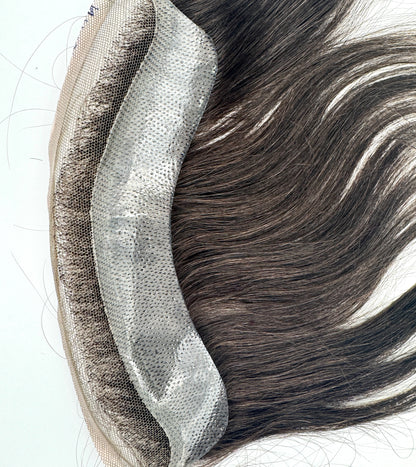 Men’s Frontal Hair System – Ultra-Thin Skin Base, French Hair